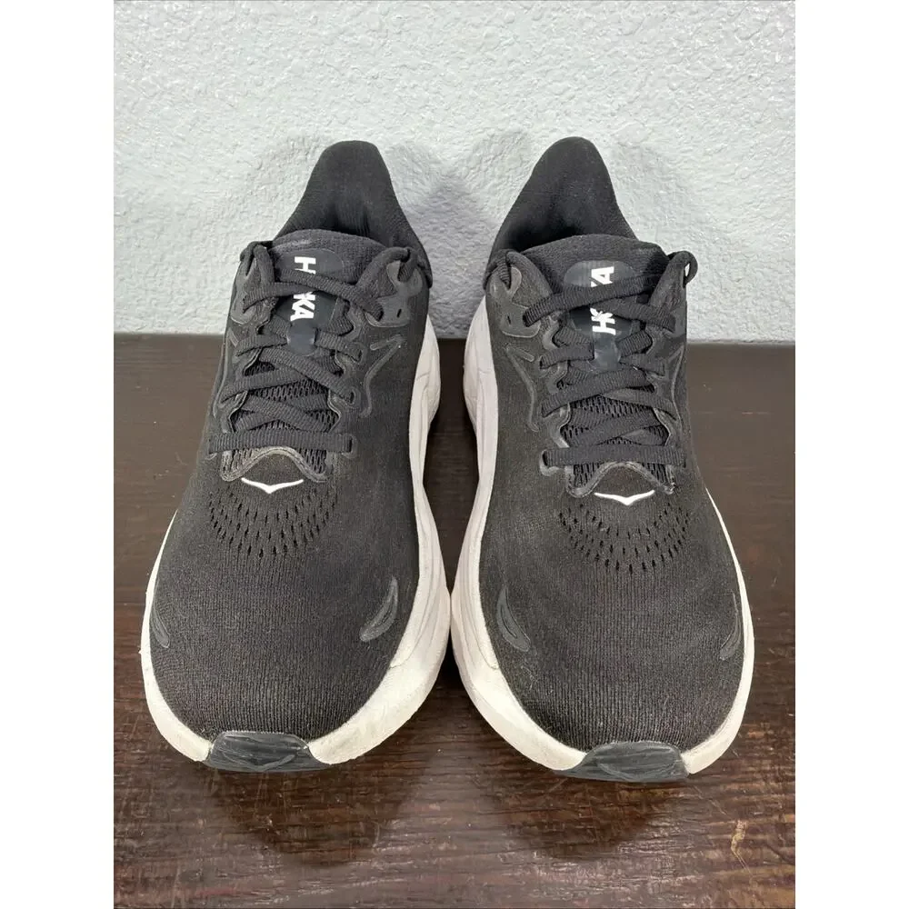 Hoka Arahi 8 Wide Women's Size 8.5D Black White Running Shoes Comfort Sneakers